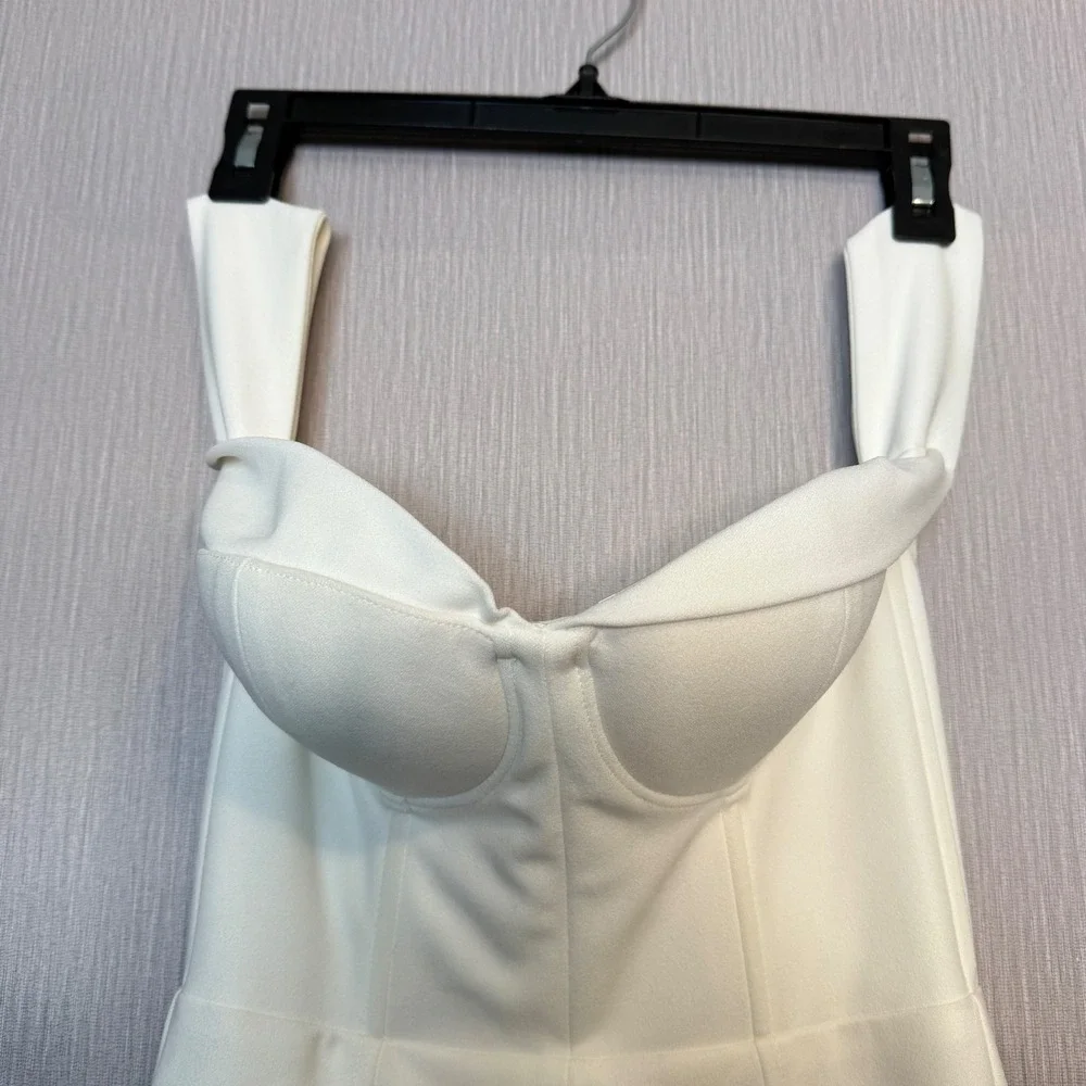 MISHA COLLECTION IVORY CHLOE MIDI DRESS - SIZE 0